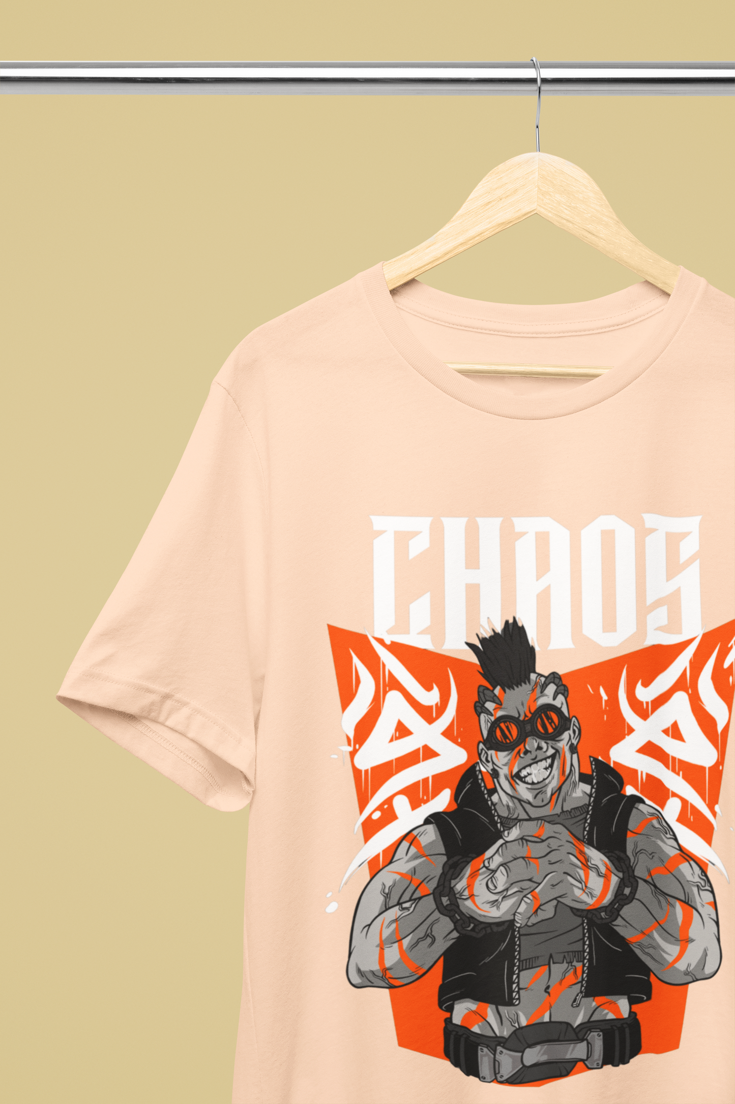 Chaos Classic Crew T-Shirt Peach