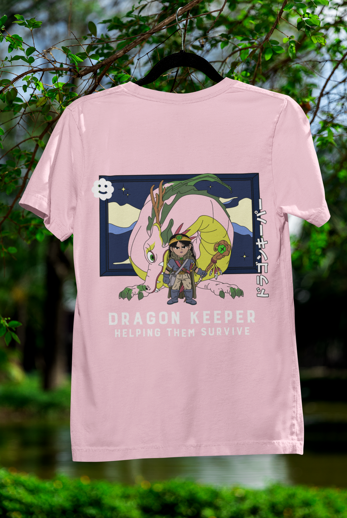 Dragon keeper Crew T-Shirt Light Baby Pink