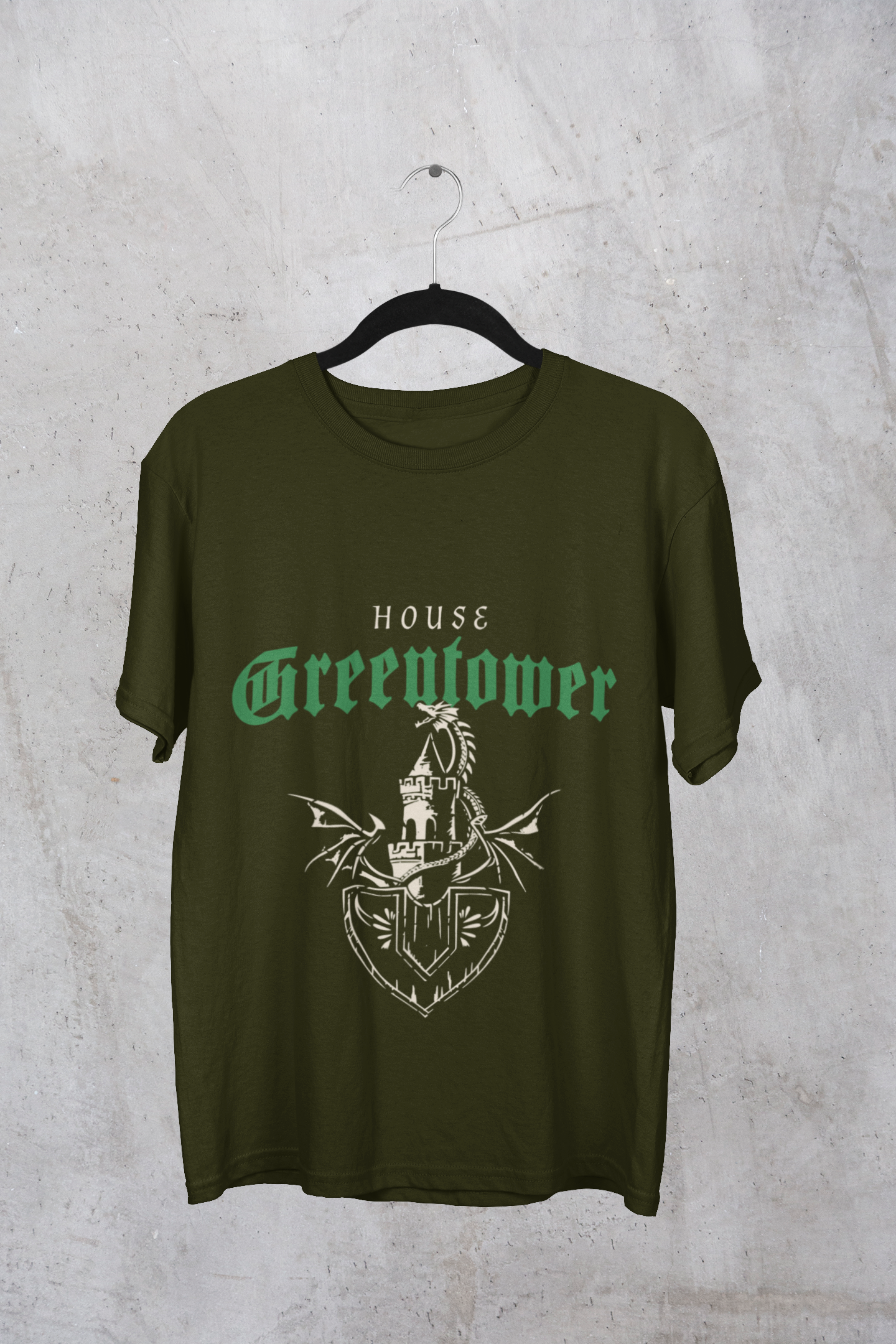 Greentower Oversized Classic T-Shirt Olive Green