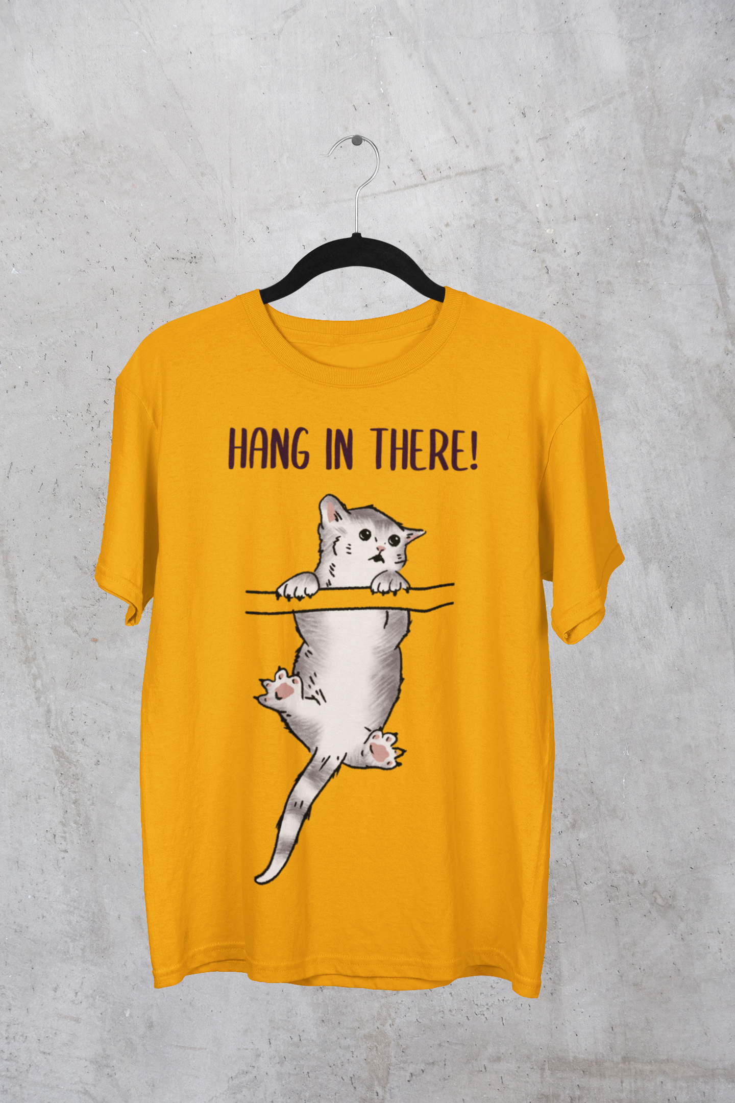 Hang InThere Oversized Classic T-Shirt Golden Yellow