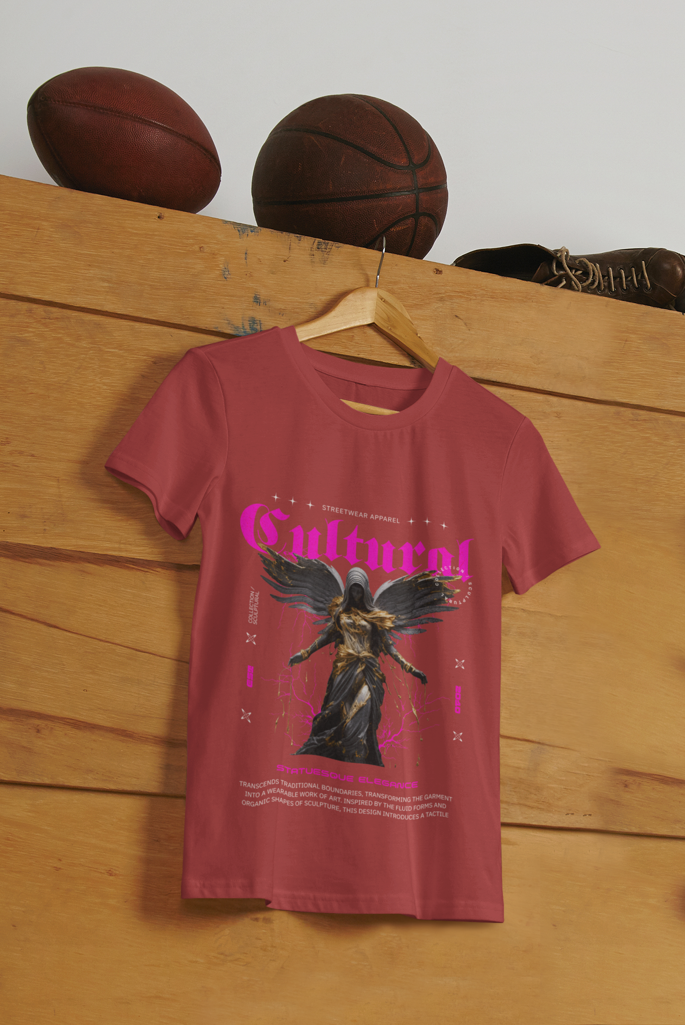 Cultural Classic Crew T-Shirt Coral