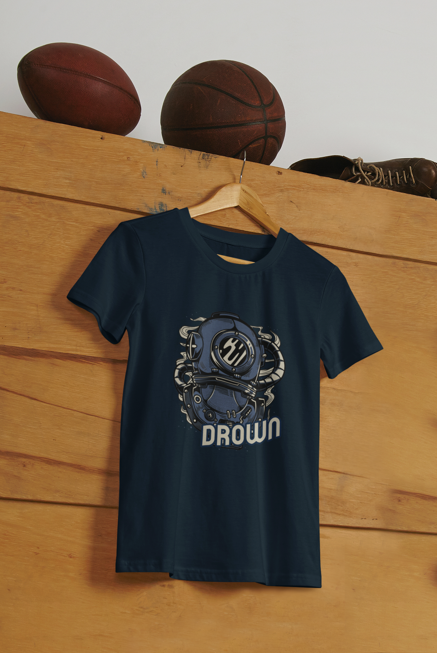 Drown Classic Crew T-Shirt Navy Blue