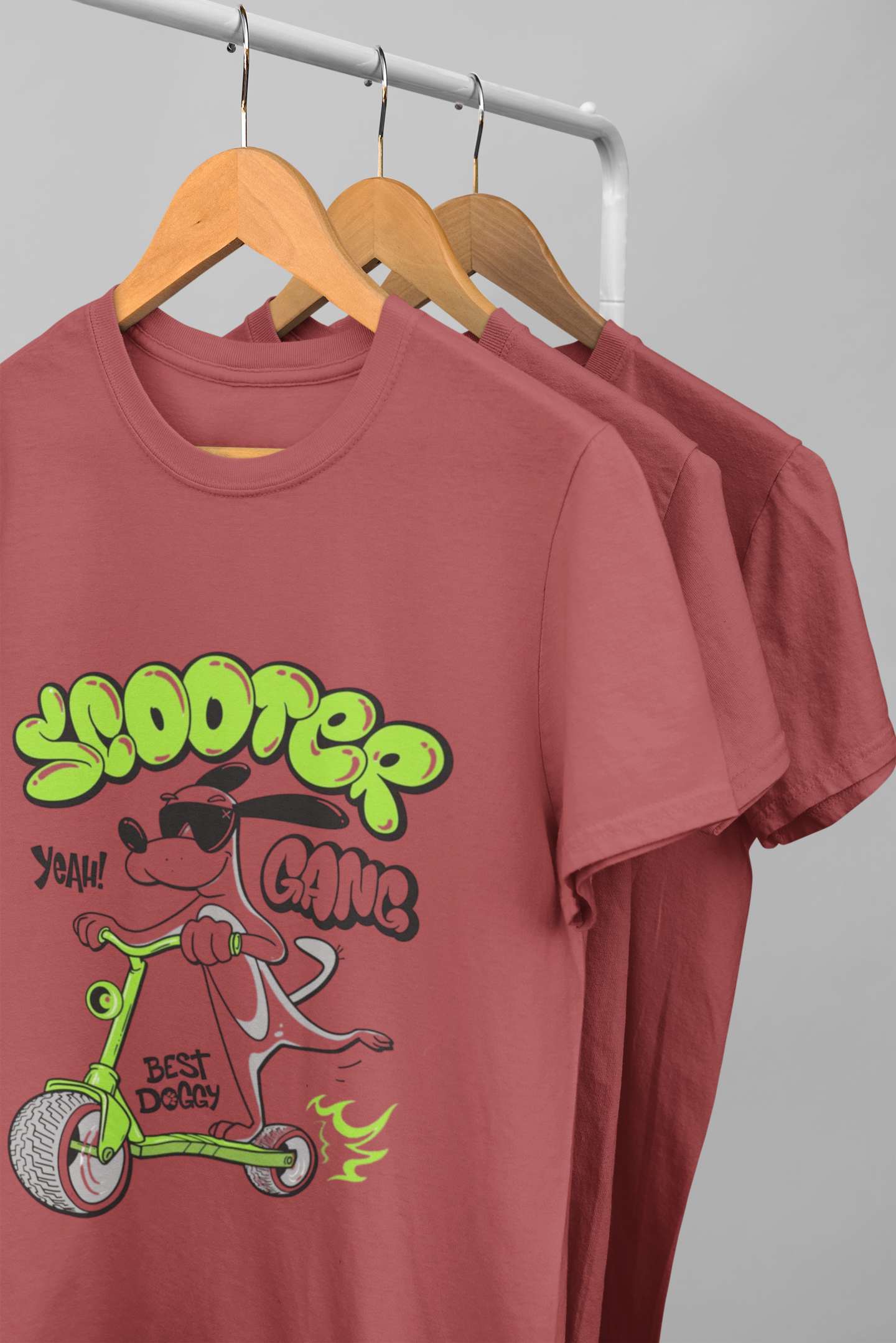Scooter Classic Crew T-Shirt Coral