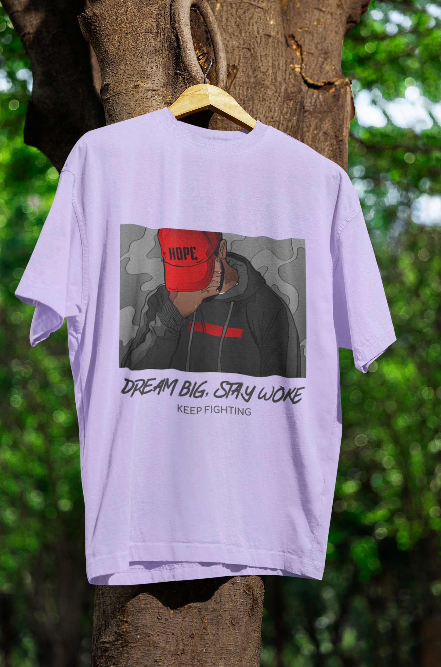 DREAM BIG Oversized Classic T-Shirt Lavender