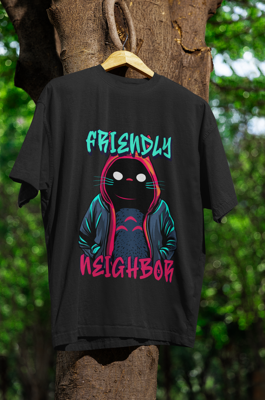 Friengly Oversized Classic T-Shirt Black