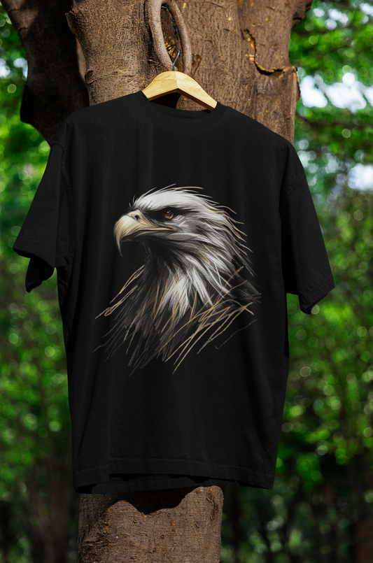 Eagle Oversized Tee Black