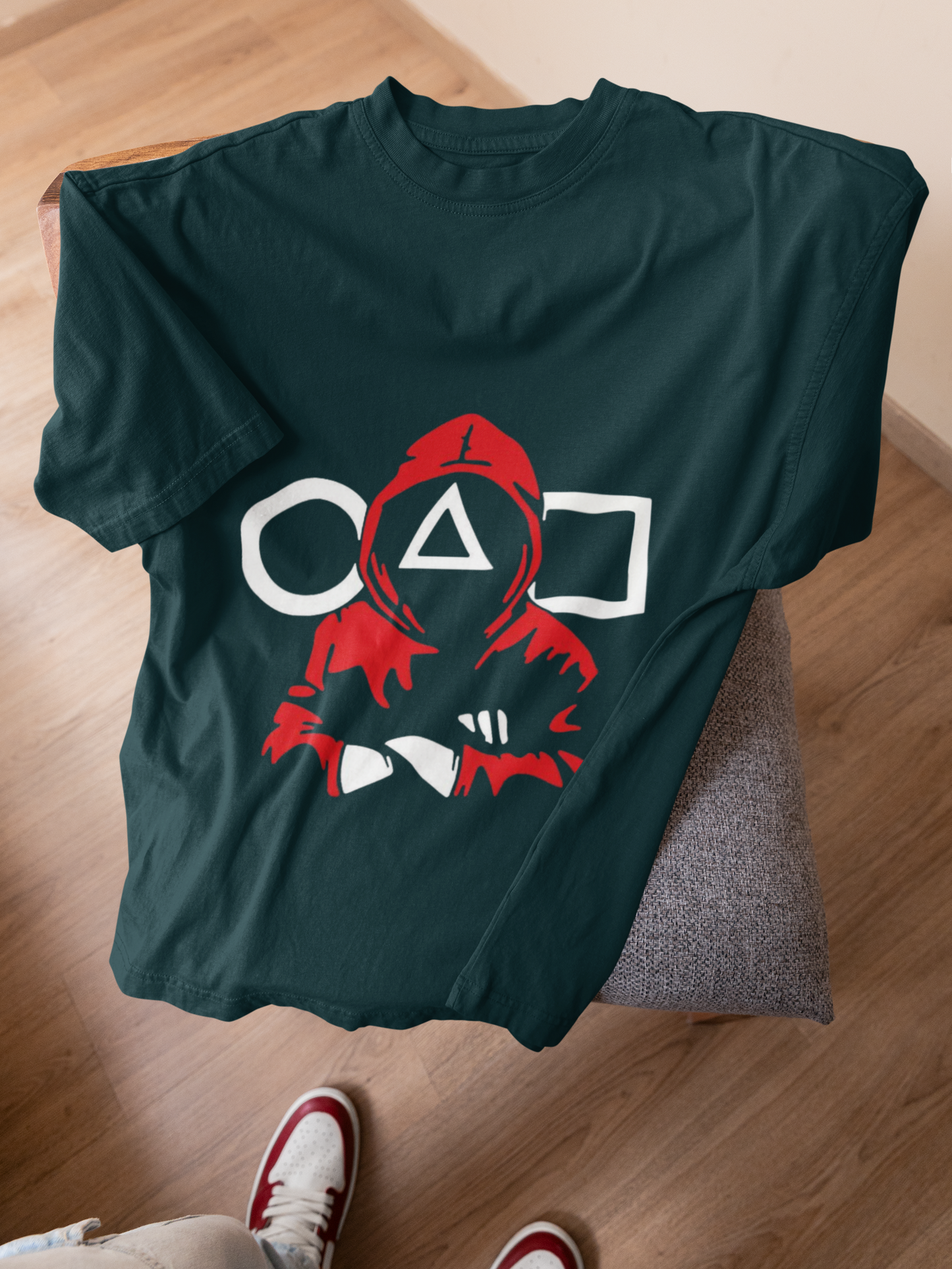 Squid Game Oversized Classic T-Shirt Petrol Blue