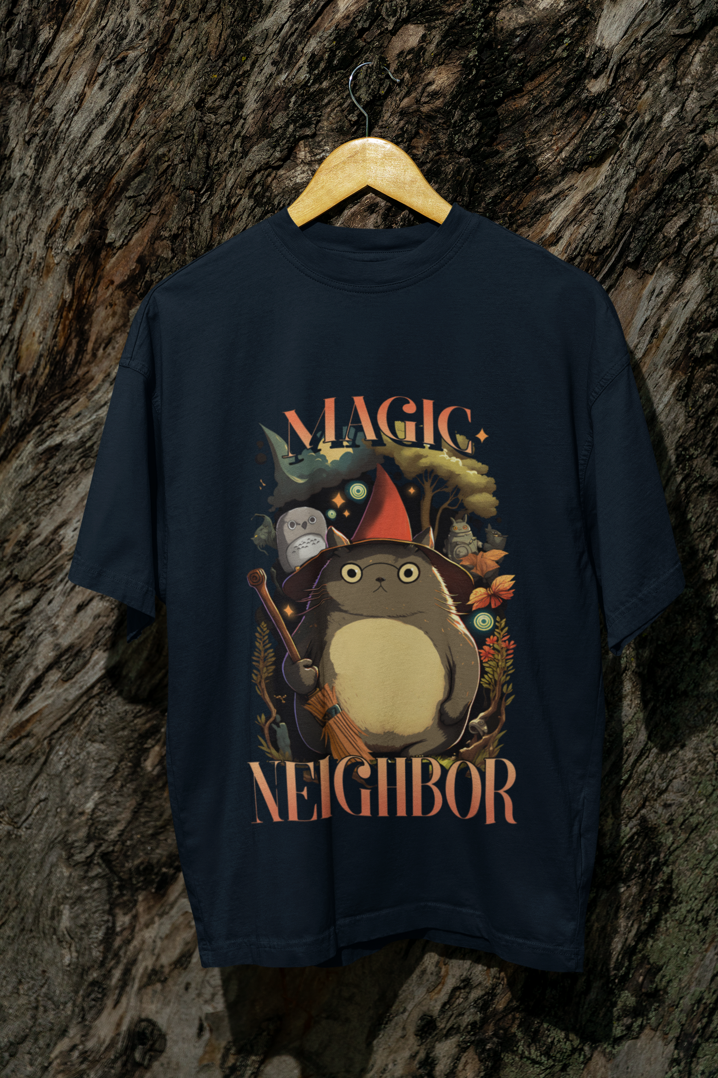 Magic Oversized Classic T-Shirt Navy Blue