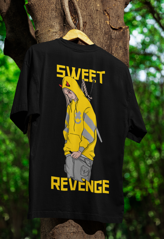 Revenge Oversized Tee Black