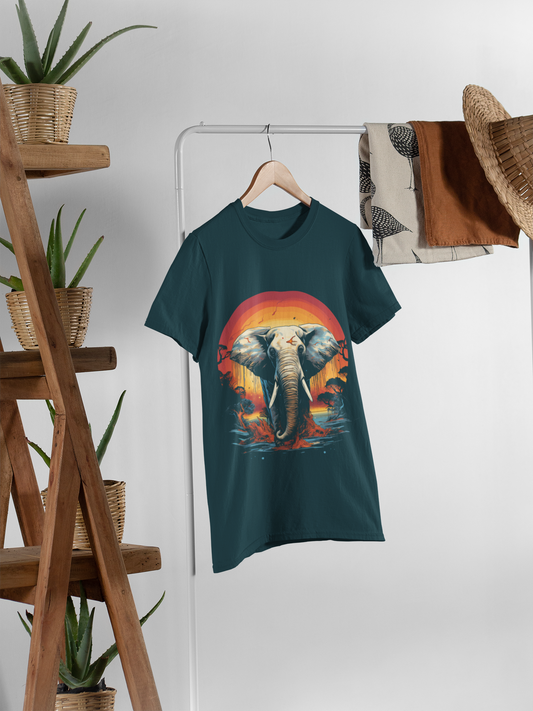 Elephant Classic Crew T-Shirt Petrol Blue