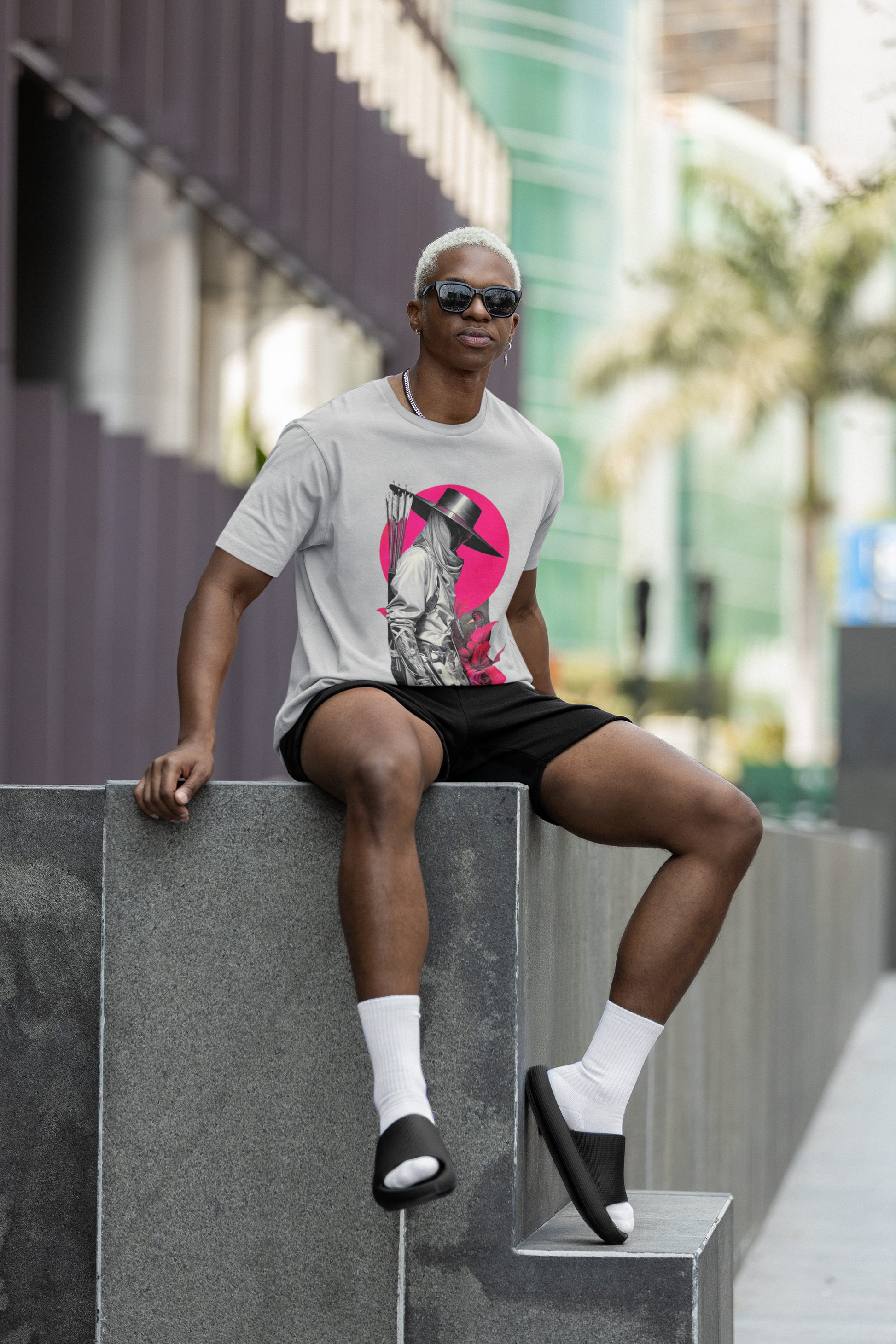 Spy Oversized Classic T-Shirt Grey Melange