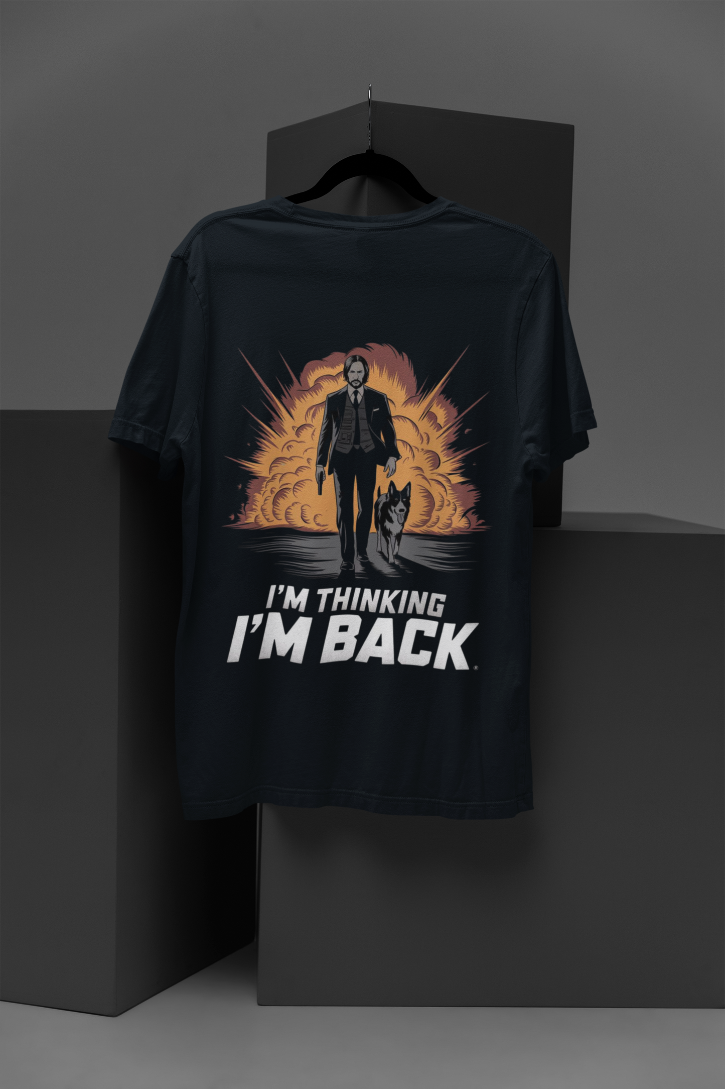 I m Back Classic Crew T-Shirt Navy Blue