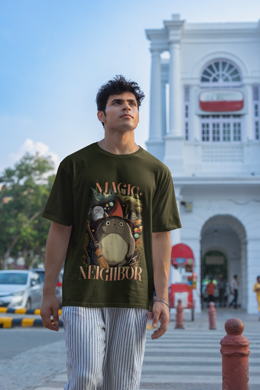 Magic Oversized Classic T-Shirt Olive Green