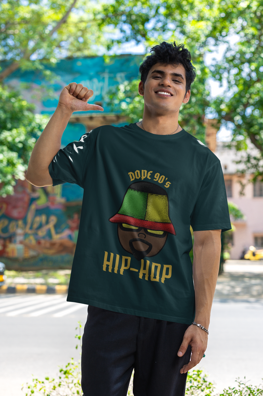 Dope 90's Oversized Classic T-Shirt Petrol Blue