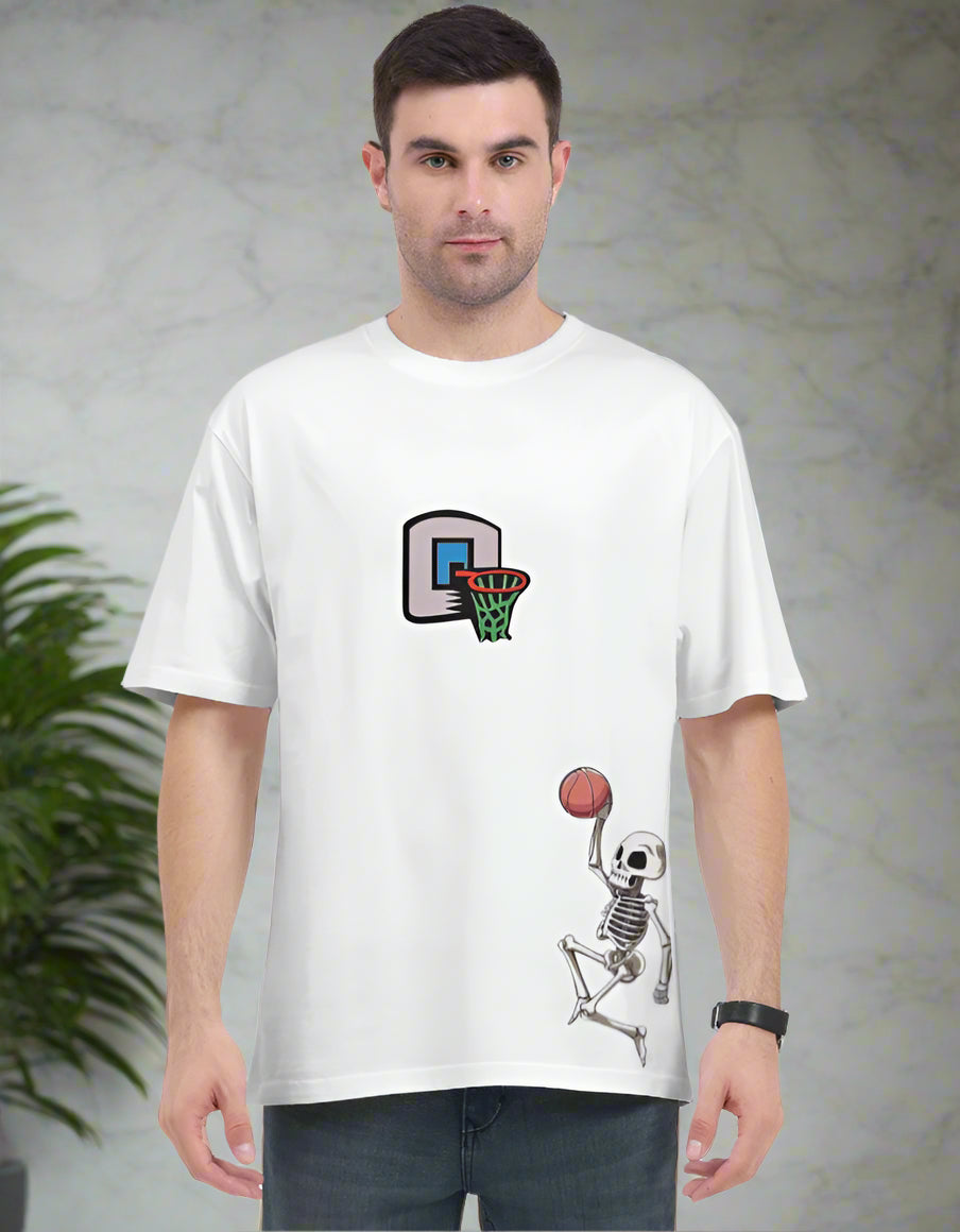 Skel ball Oversized Tee White