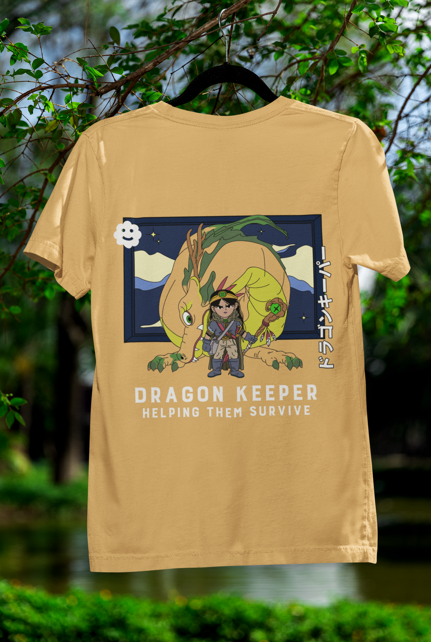 Dragon keeper Crew T-Shirt Peach