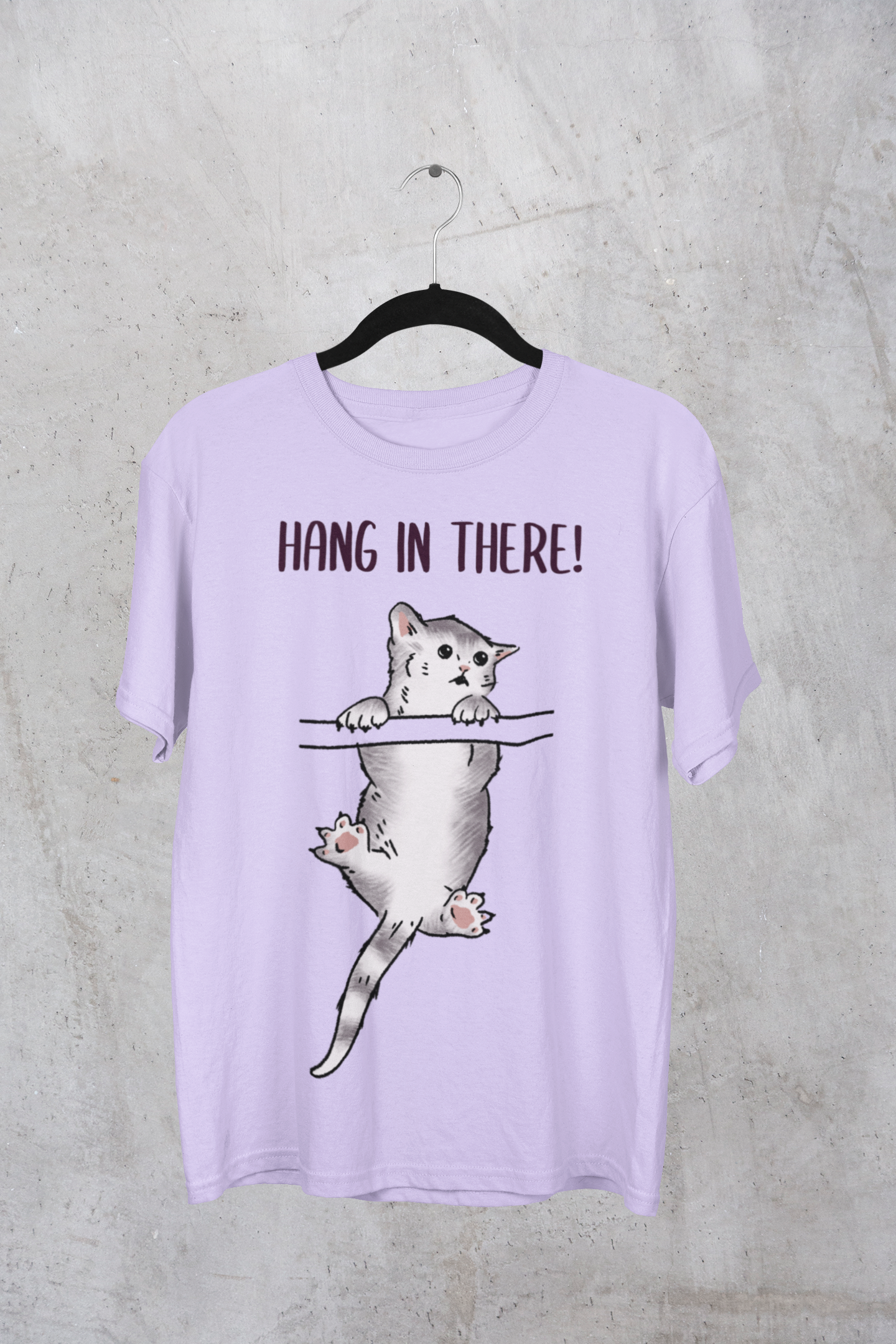 Hang InThere Oversized Classic T-Shirt Lavender
