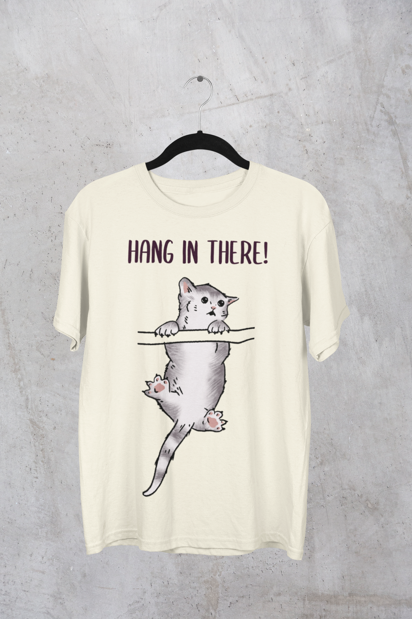 Hang InThere Oversized Classic T-Shirt Off White