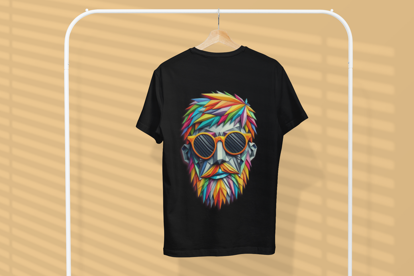 Men with Color Stretch T-shirt Black