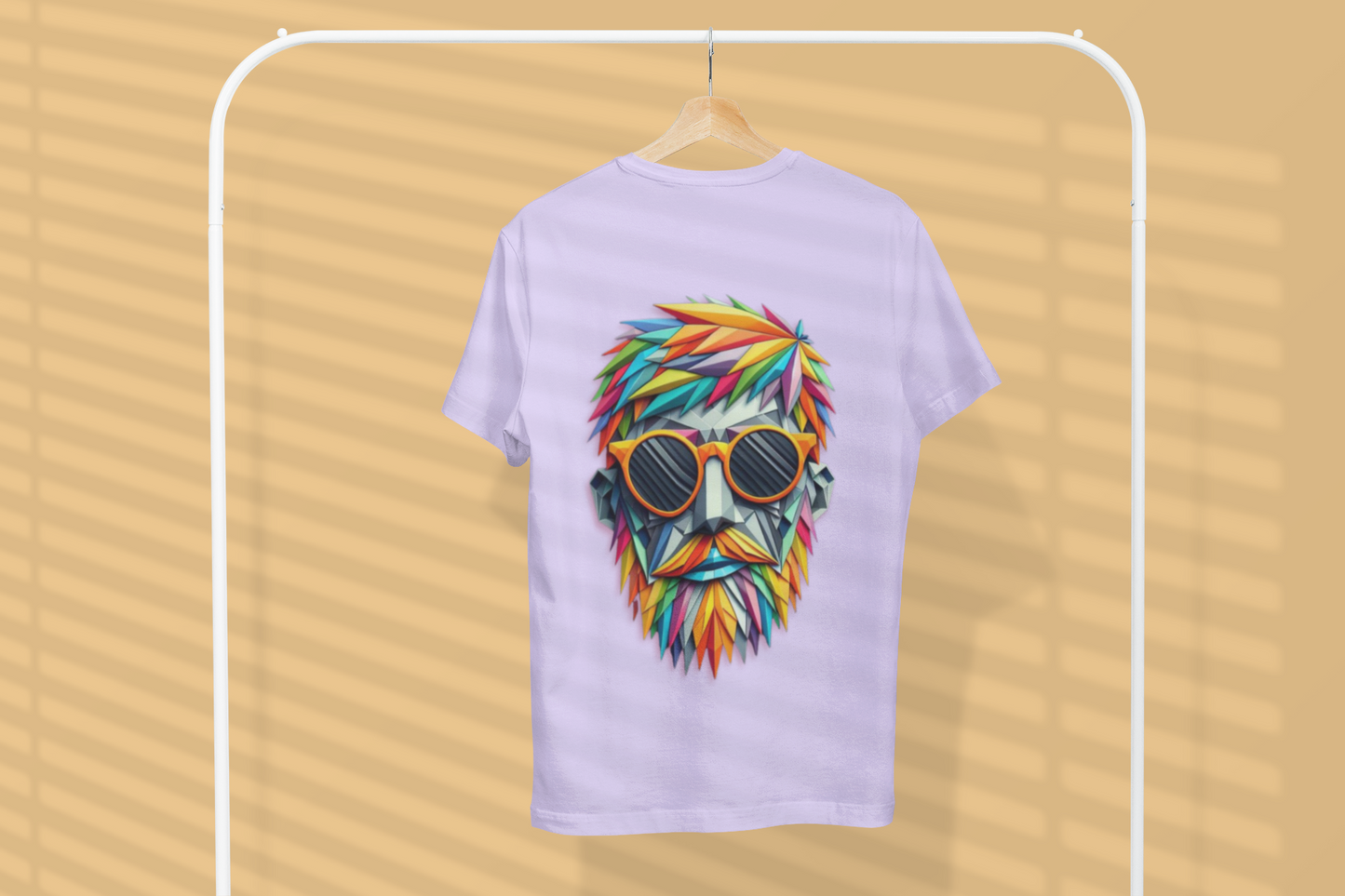 Men with Color Stretch T-shirt Lavender