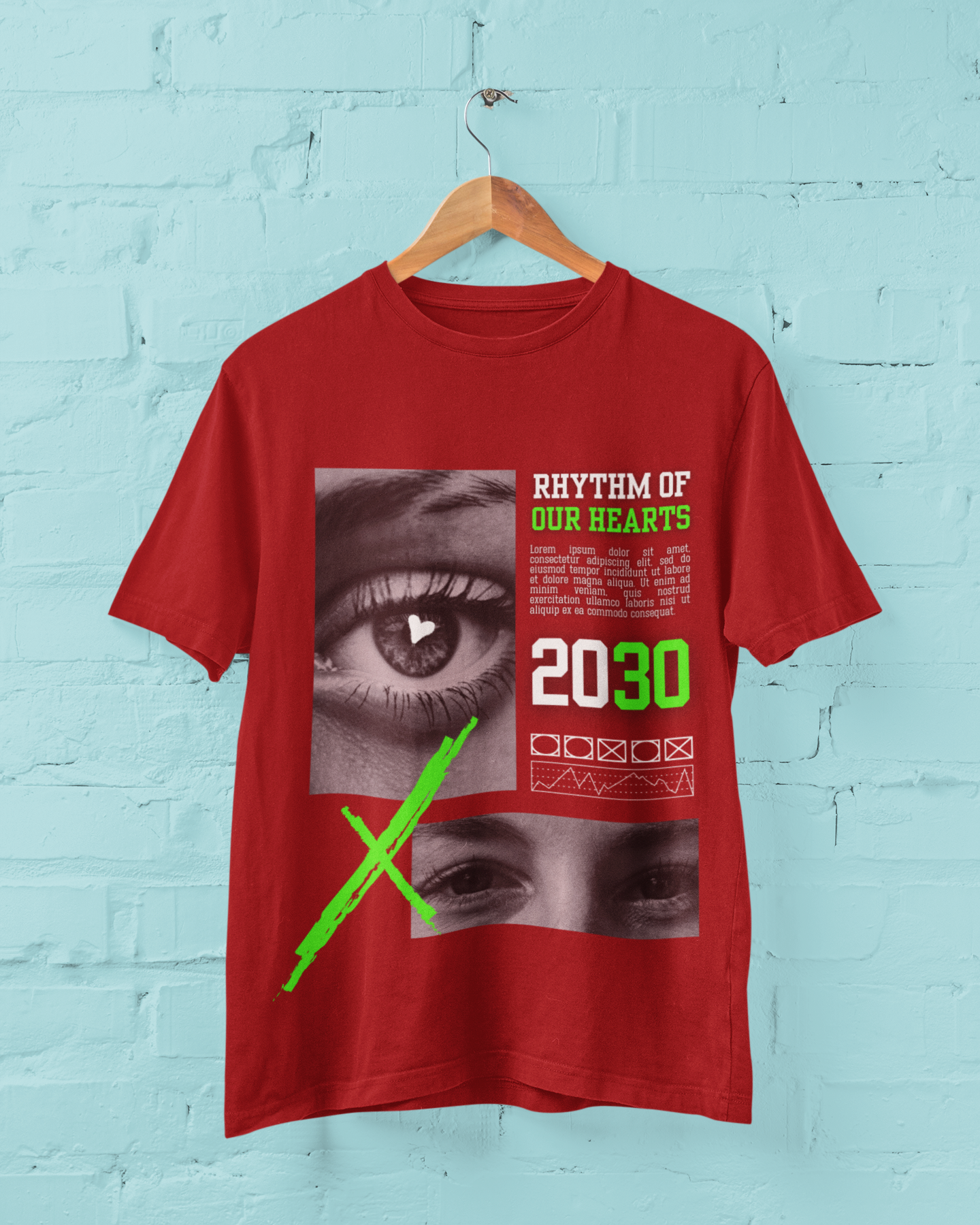 2030 Stretch T-shirt Red