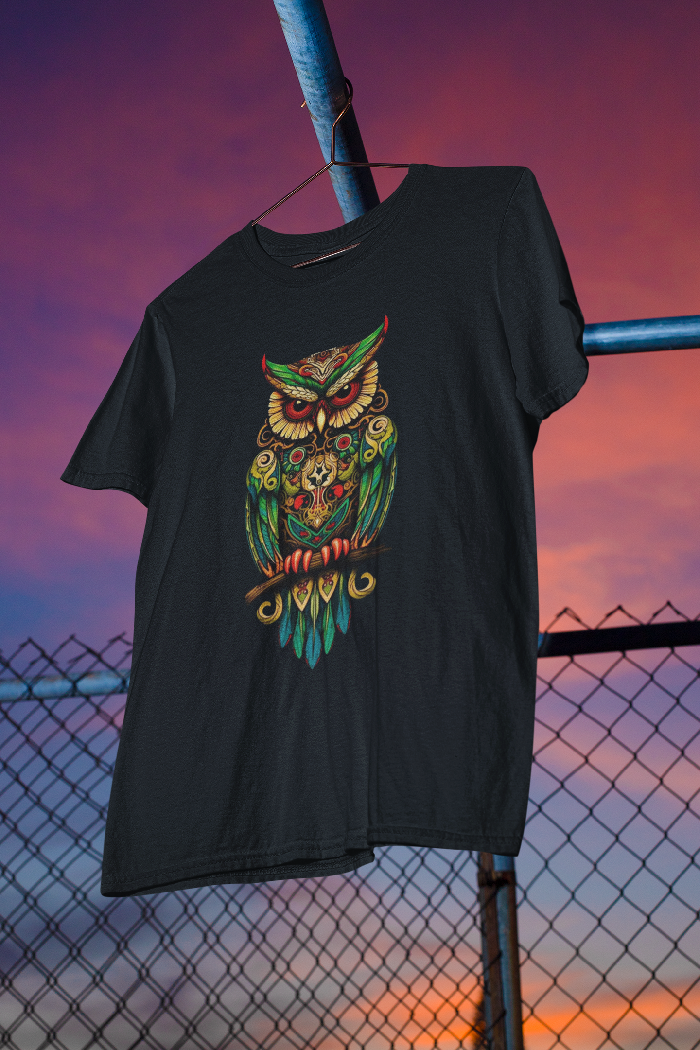 Owl Classic Crew T-Shirt Navy Blue
