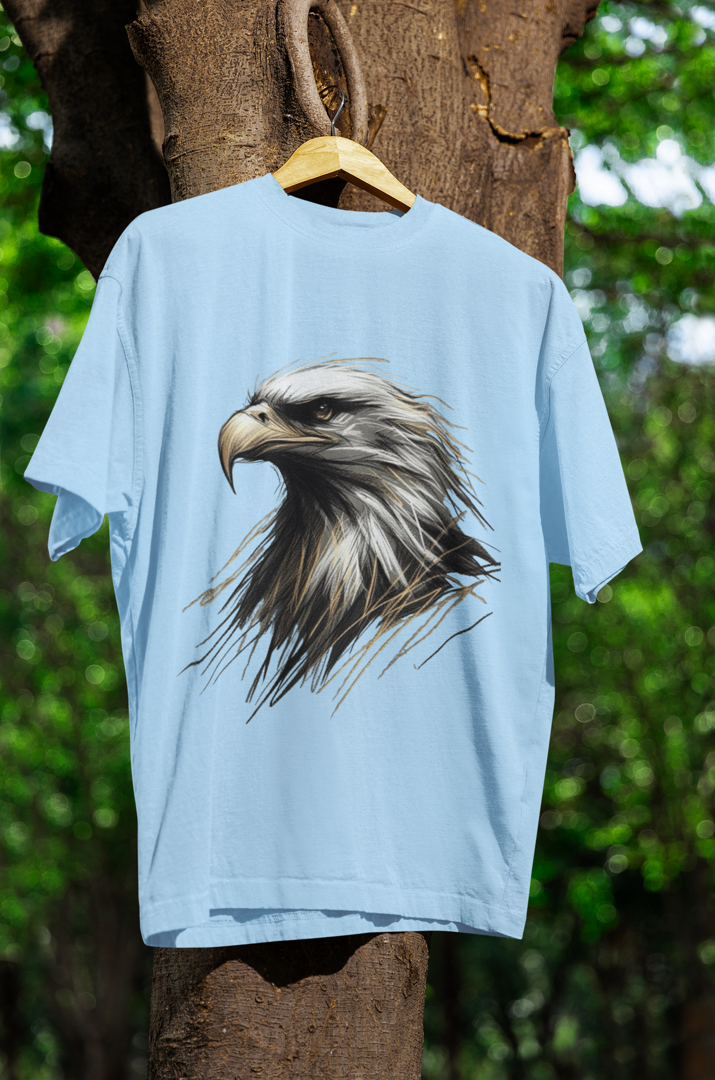 Eagle Oversized Tee Baby Blue