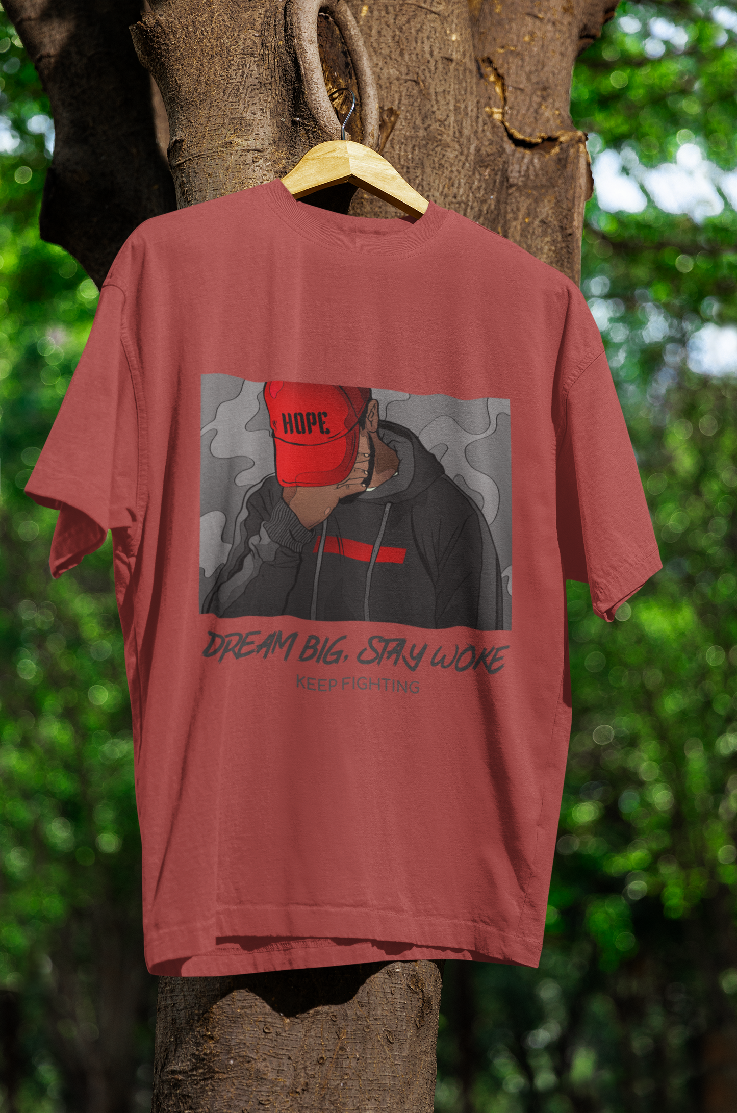 DREAM BIG Oversized Classic T-Shirt Coral