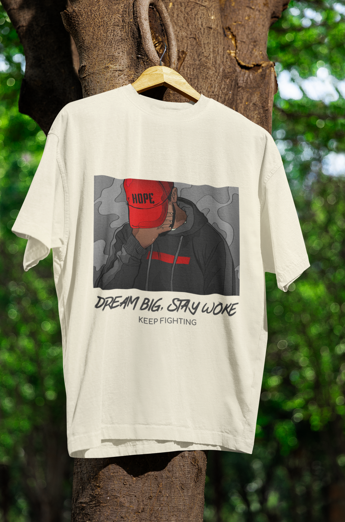DREAM BIG Oversized Classic T-Shirt Off White