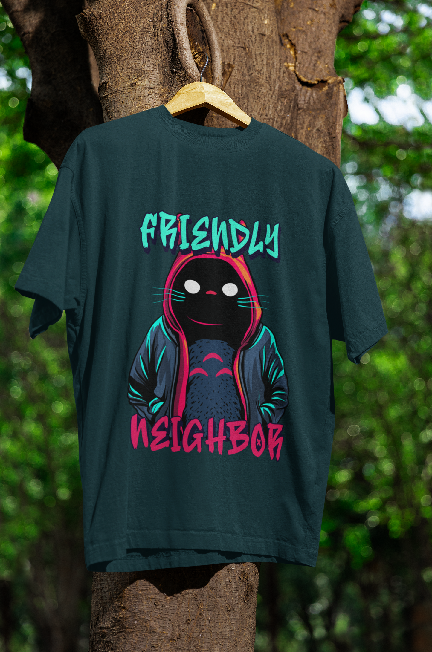 Friengly Oversized Classic T-Shirt Petrol Blue