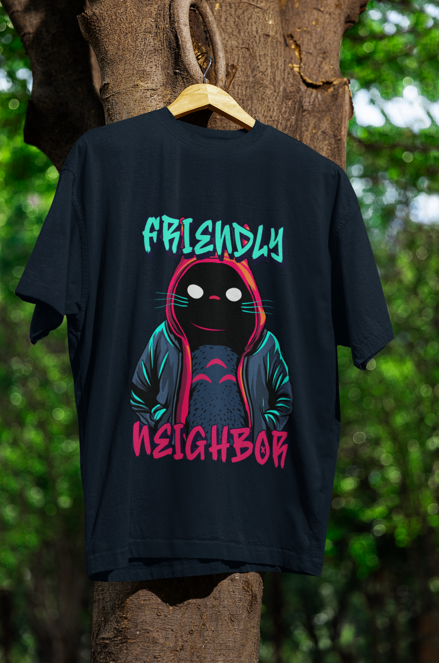 Friengly Oversized Classic T-Shirt Navy Blue