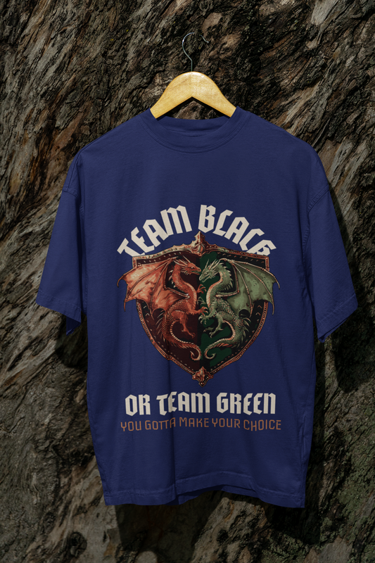 Team Green Oversized Classic T-Shirt Royal Blue