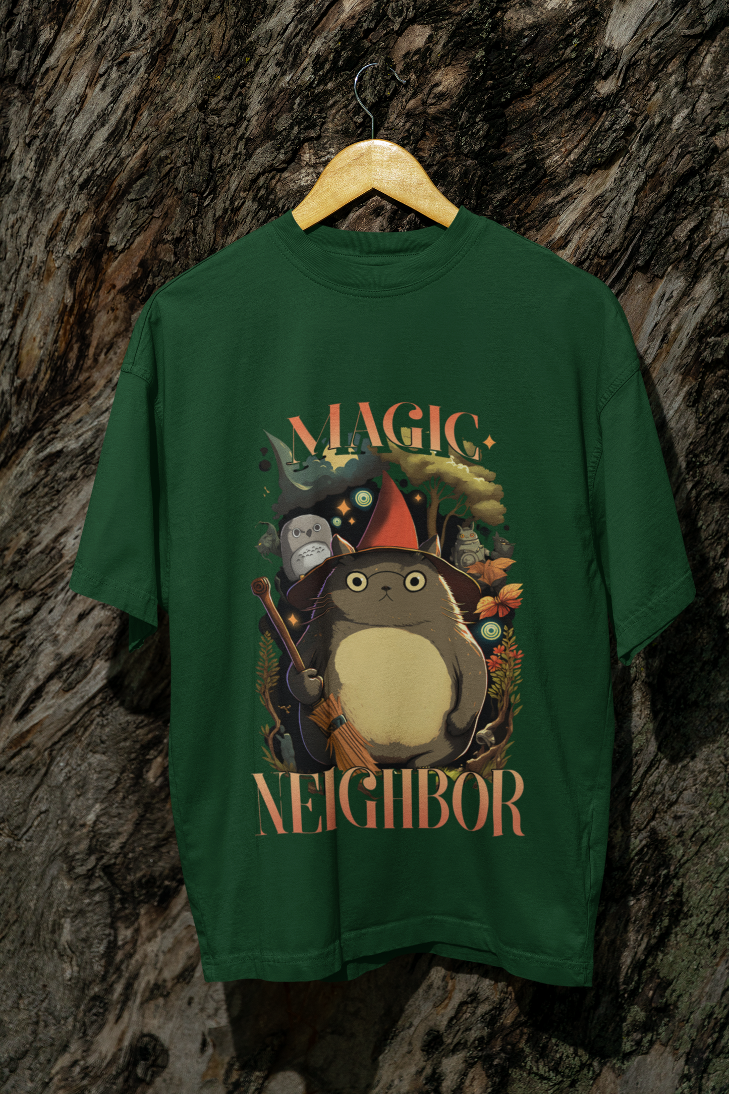 Magic Oversized Classic T-Shirt Bottle Green