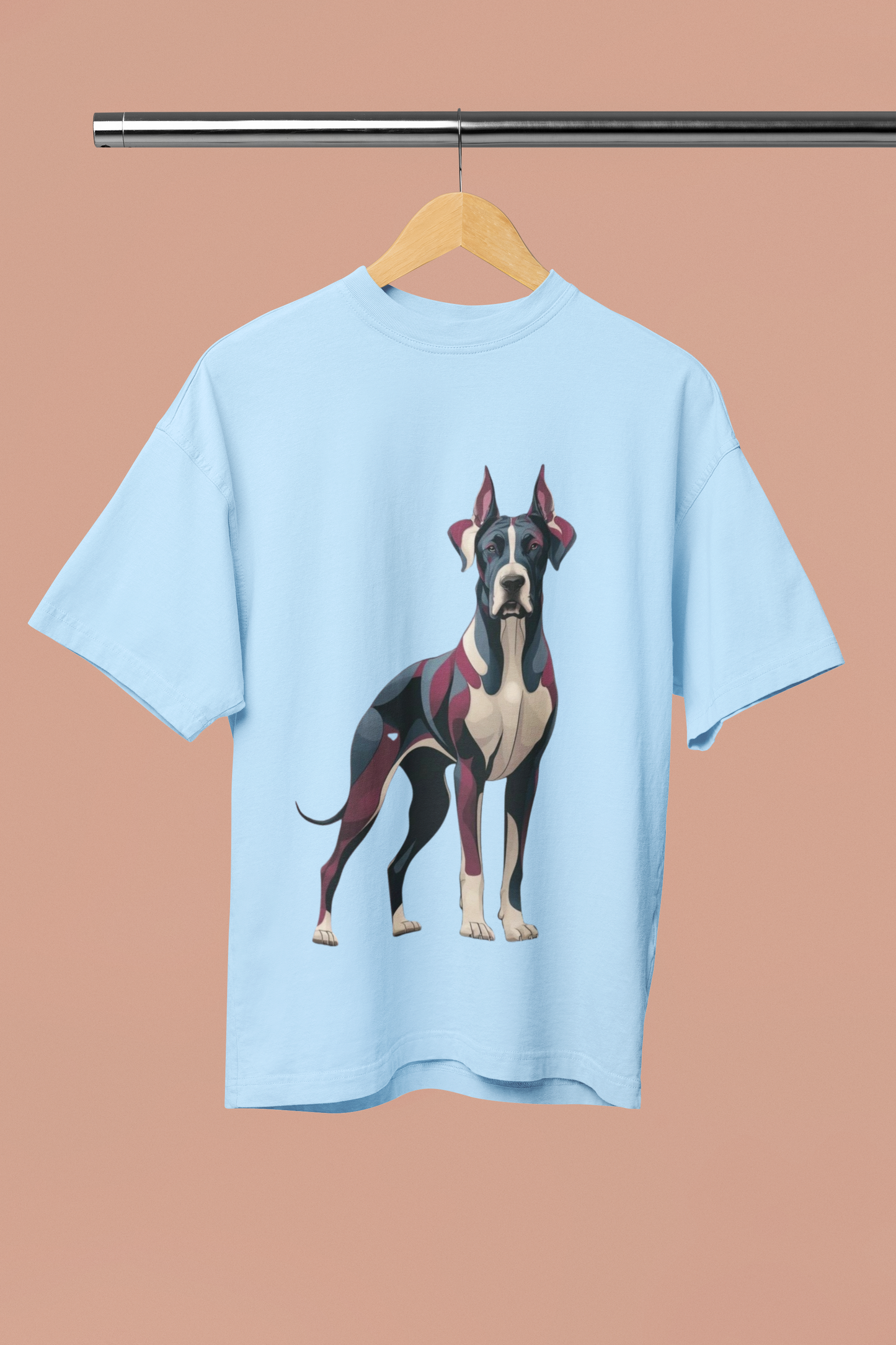 Dog Oversized Tee Baby Blue