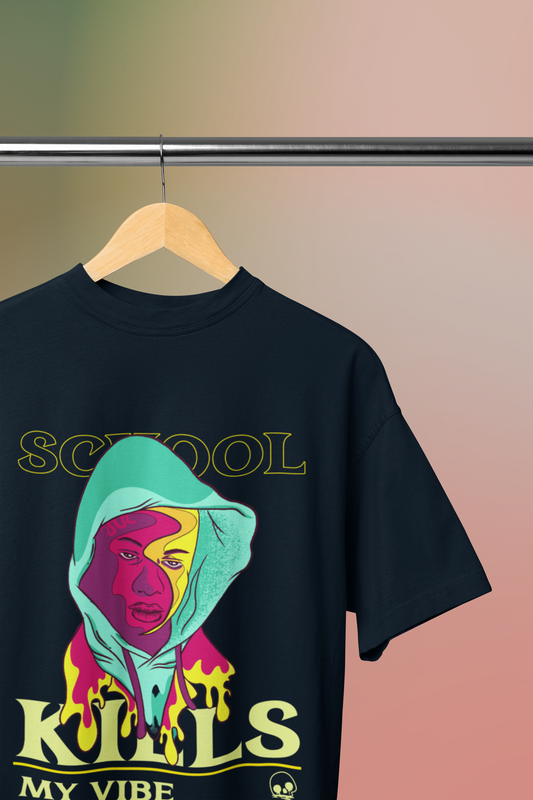 KILLS Oversized Classic T-Shirt Navy Blue