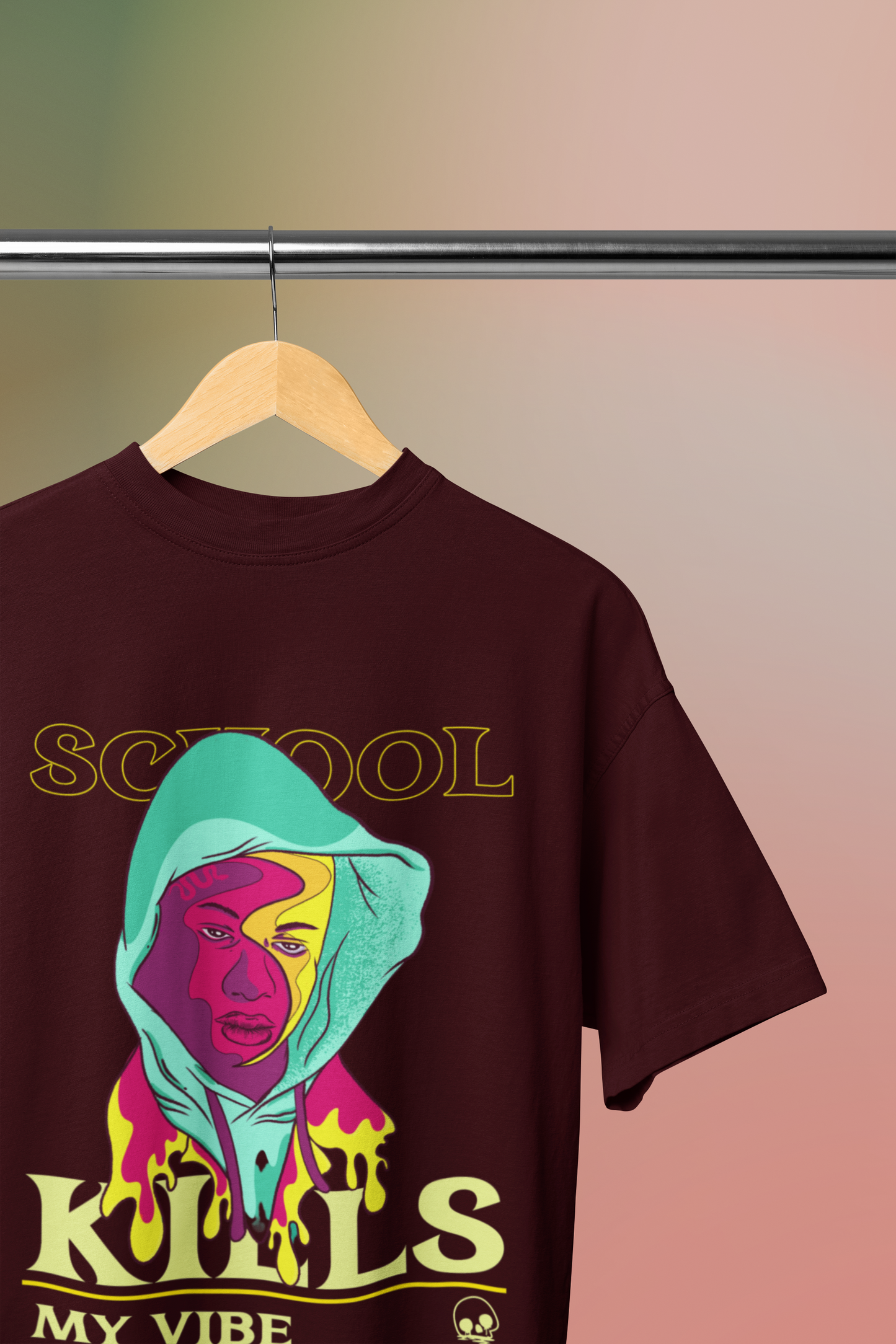 KILLS Oversized Classic T-Shirt Maroon