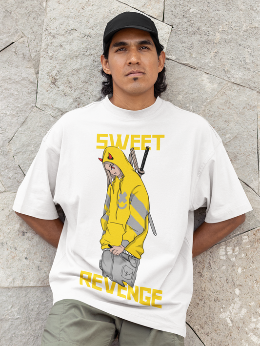 Revenge Oversized Tee White