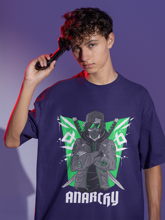 Ararchy Oversized Tee Navy Blue