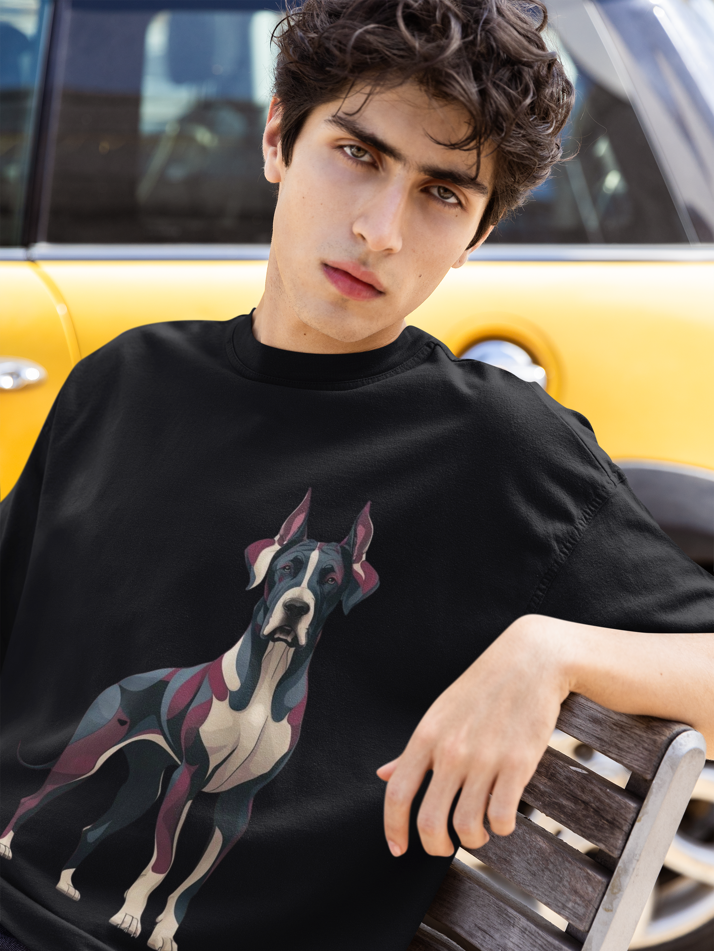 Dog Oversized Tee Black