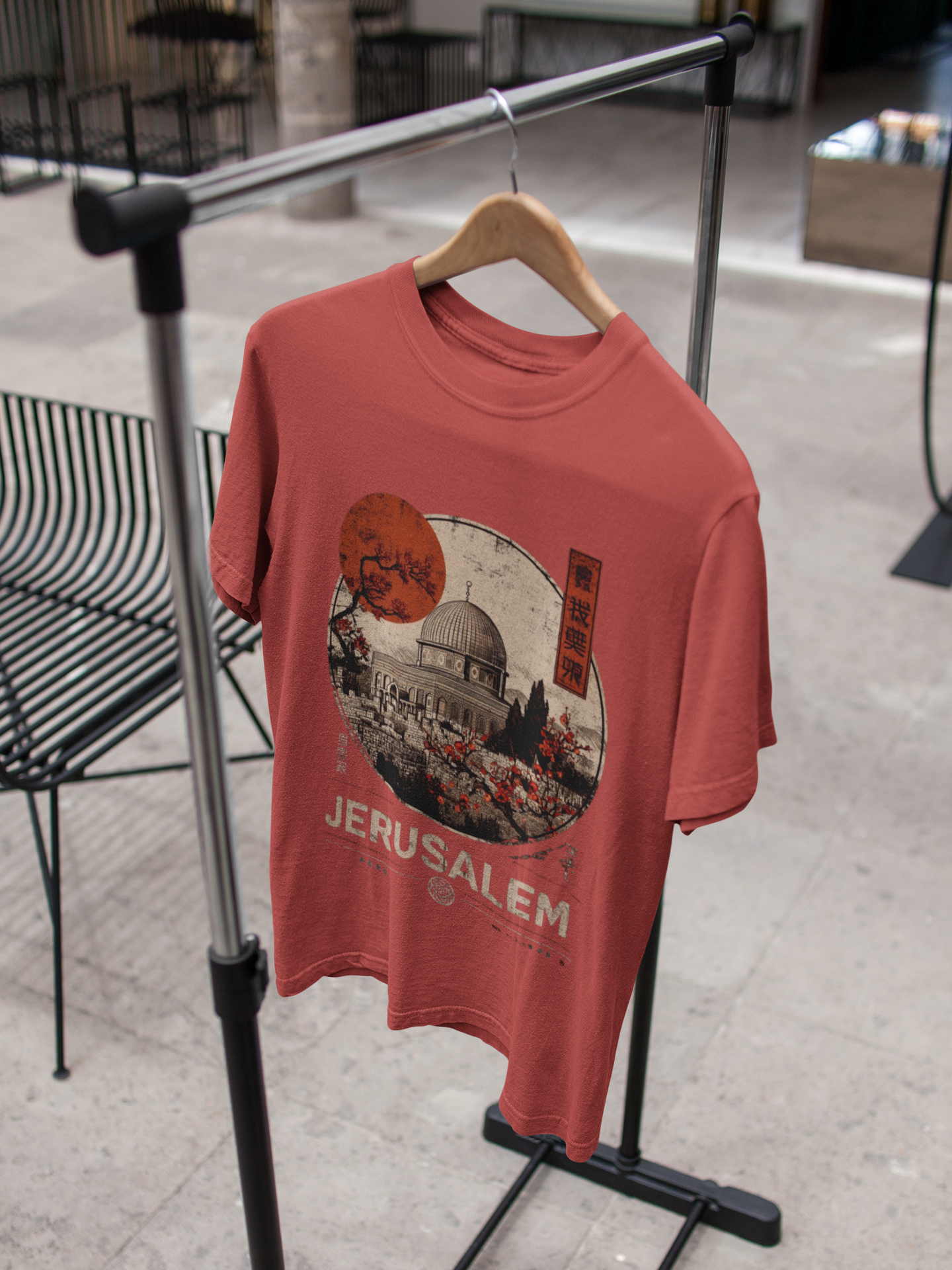 Jerusalem Classic Crew T-Shirt Coral