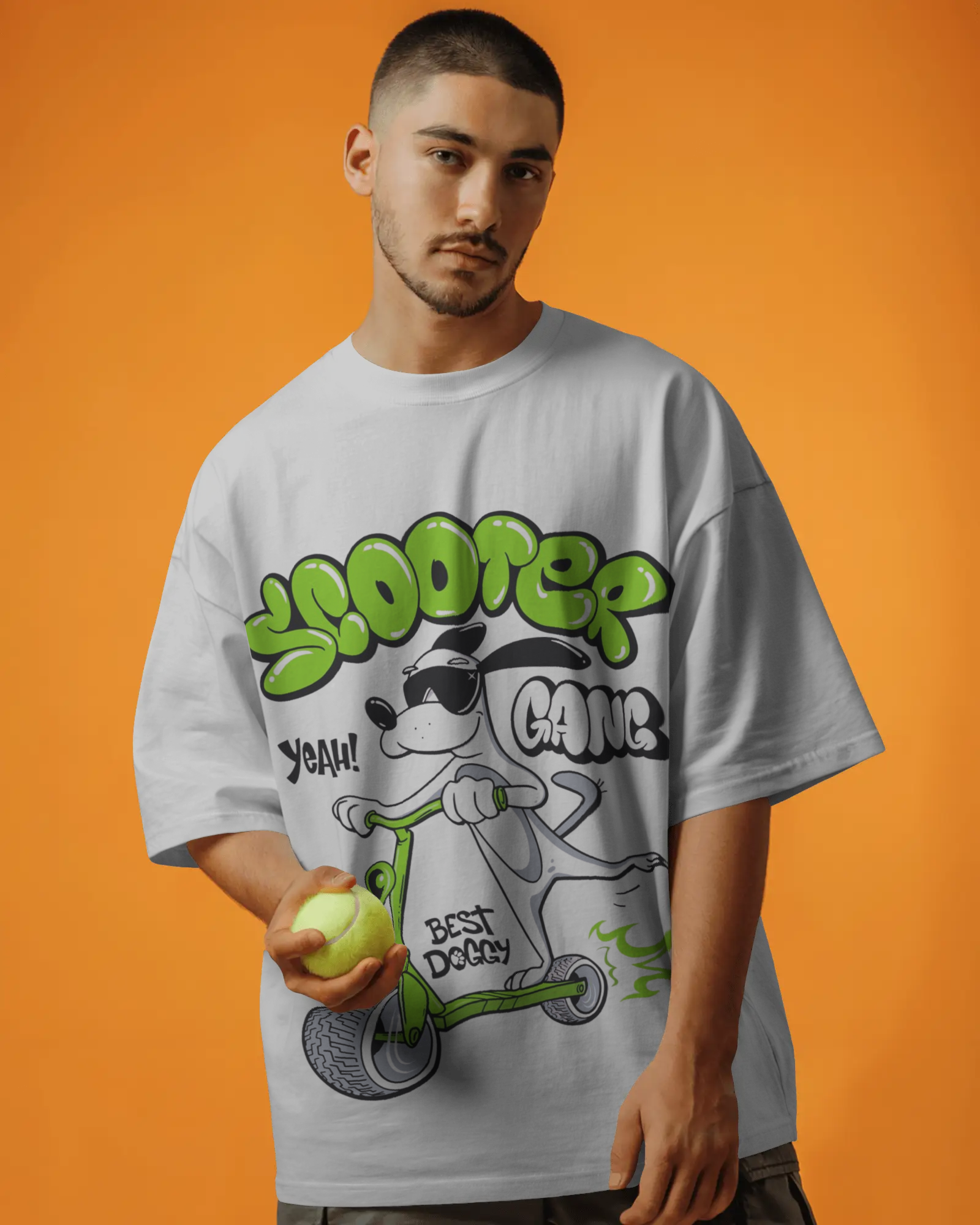 BASIC Oversized Classic T-Shirt Grey Melange