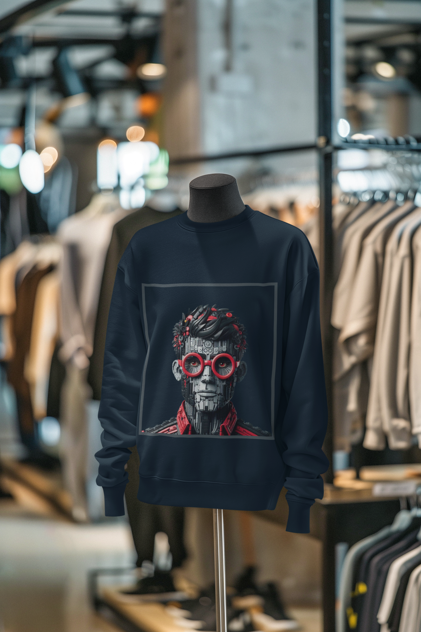 ROBO MEN Sweatshirt Navy Blue