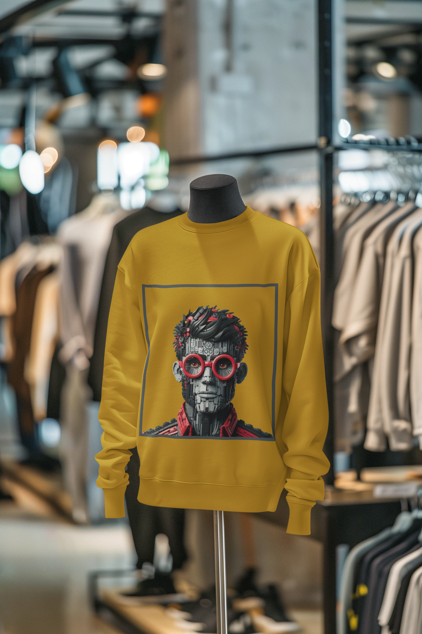 ROBO MEN Sweatshirt Mustard Yellow