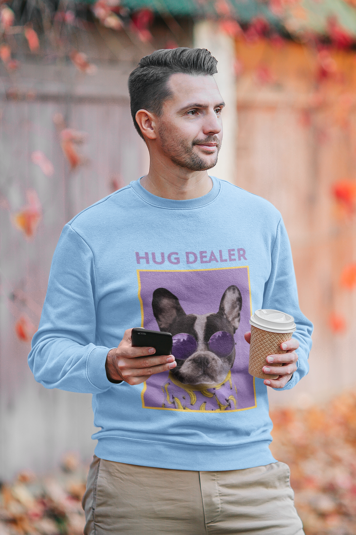 Hug Dealer Sweatshirt Baby Blue