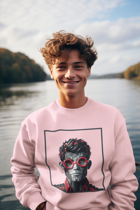 ROBO MEN Sweatshirt Light Baby Pink