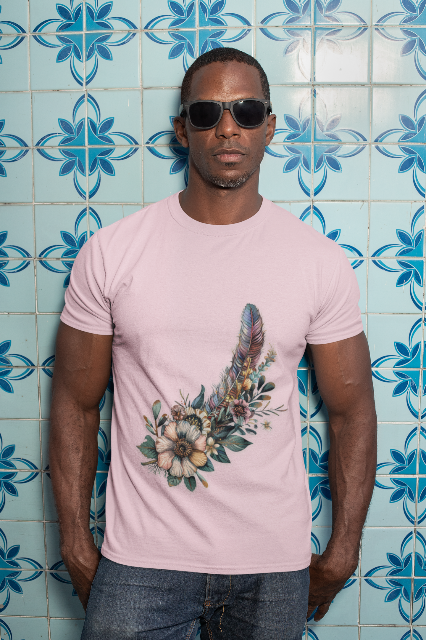 Flawer Stretch T-shirt Light Baby Pink XL